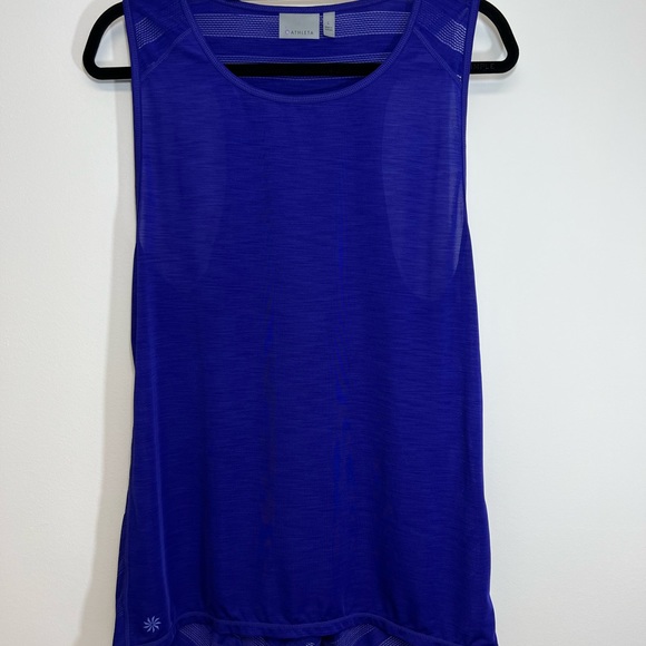 Athleta Racerback Sheer Striped Tank Top Athletic Athleisure Active Wear Purple - Picture 3 of 12